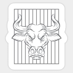 Bull's Head Tribal Sticker